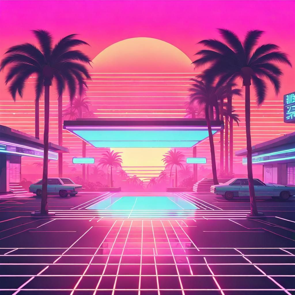 Retro sunset
