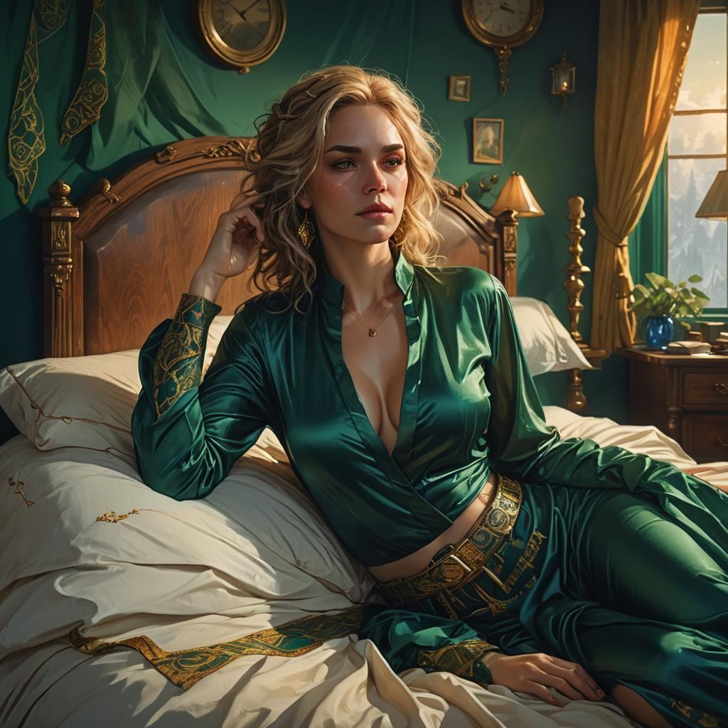 Enchanting Woman Portrait in Fantasy Concept Art Style