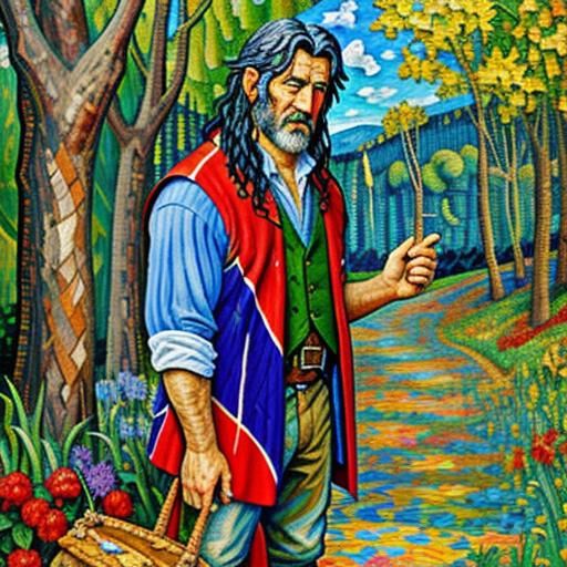 Lord of the Rings in Neo-Impressionist Patchwork