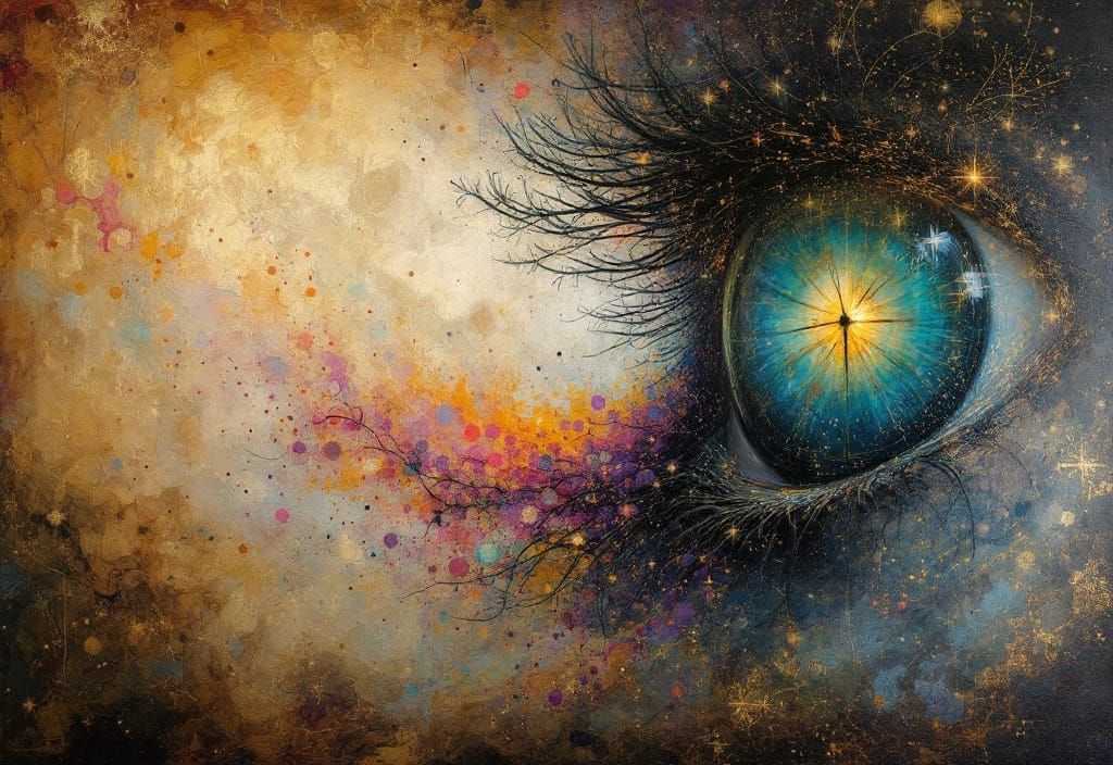 Dancing Figure with Plasma Threads in Art Deco Style