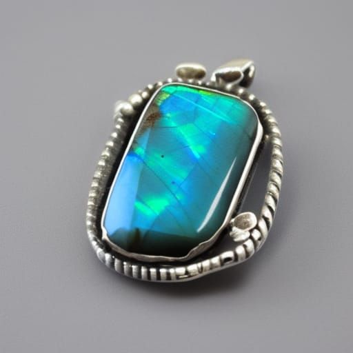 Sterling Silver Opal and Turquoise Gemstone Frame