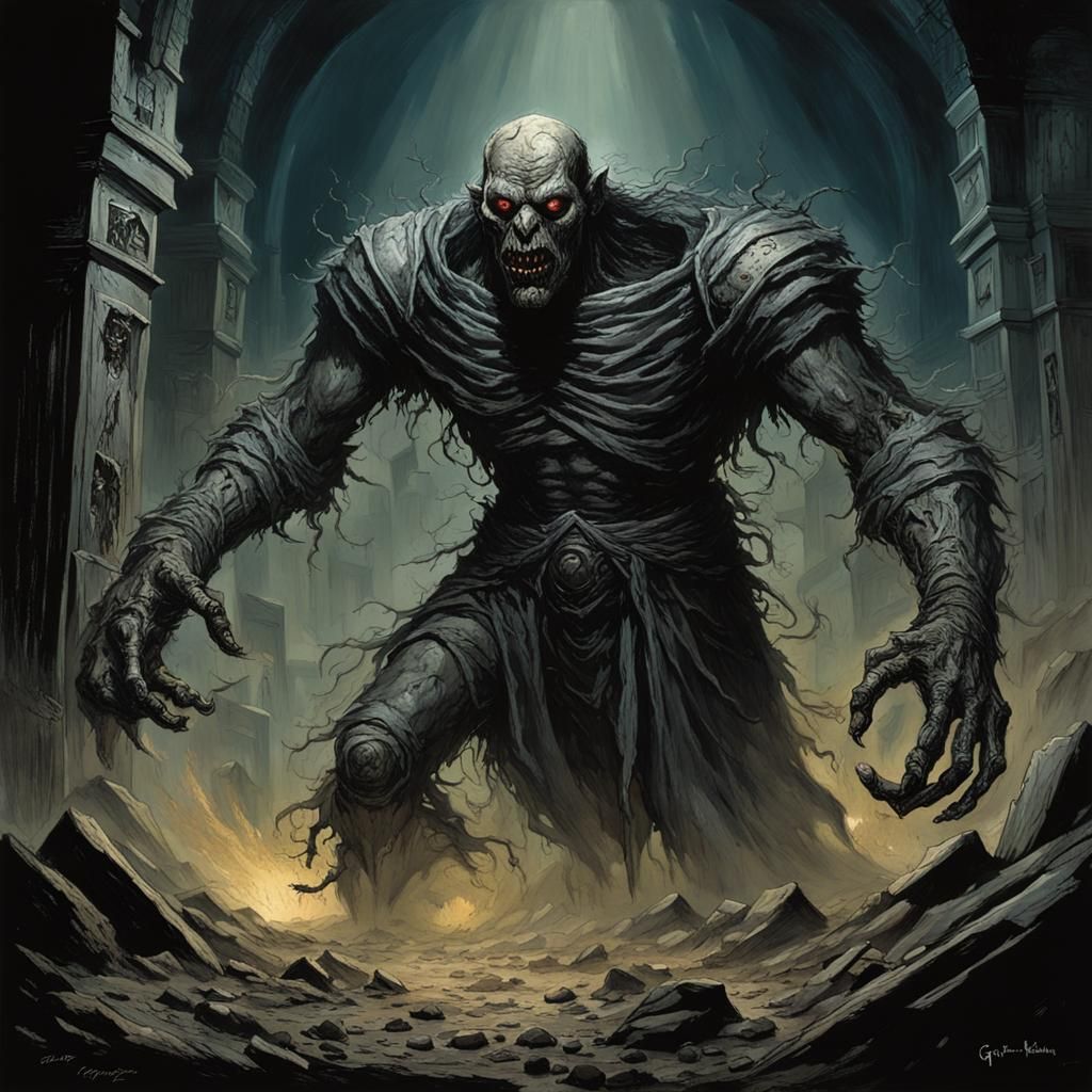Flesh Golem in Gothic Horror Style