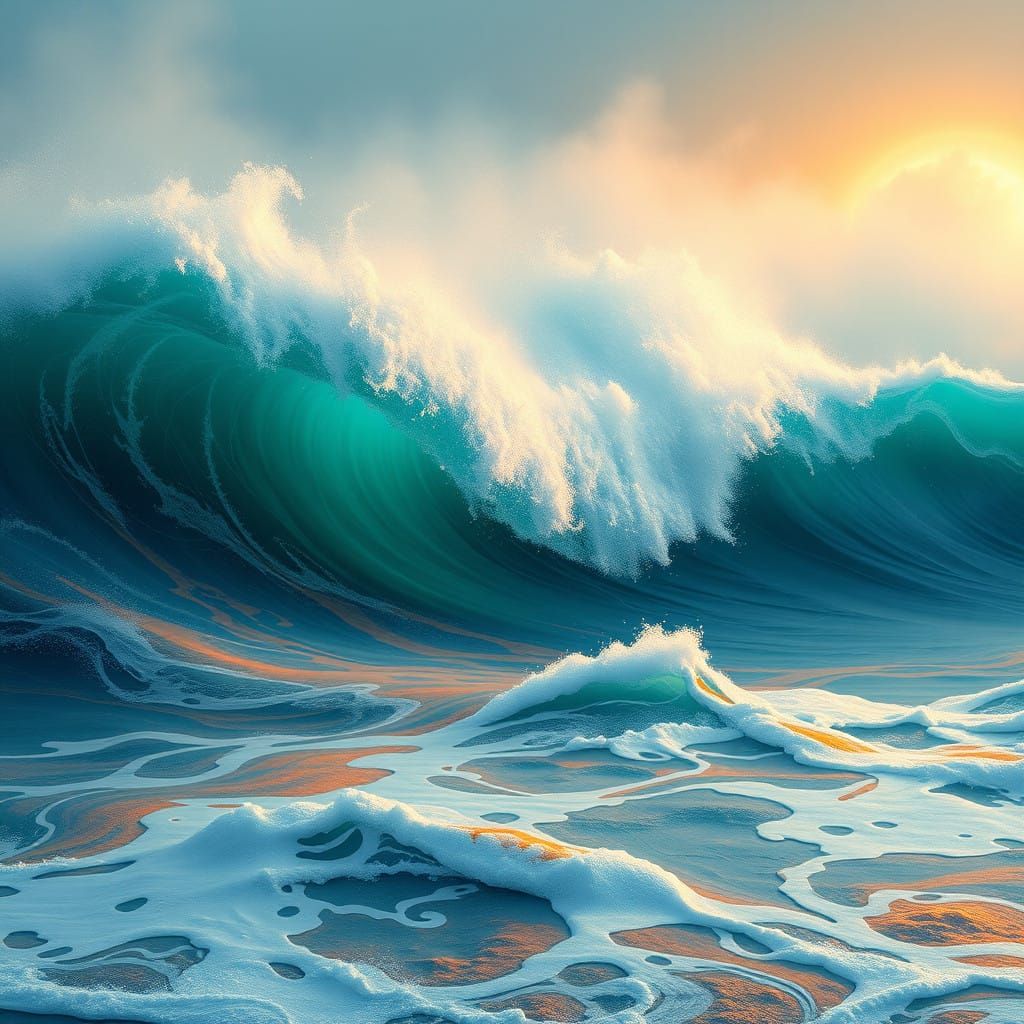 Mystical Oceanic Dreamscapes in Vibrant Colors