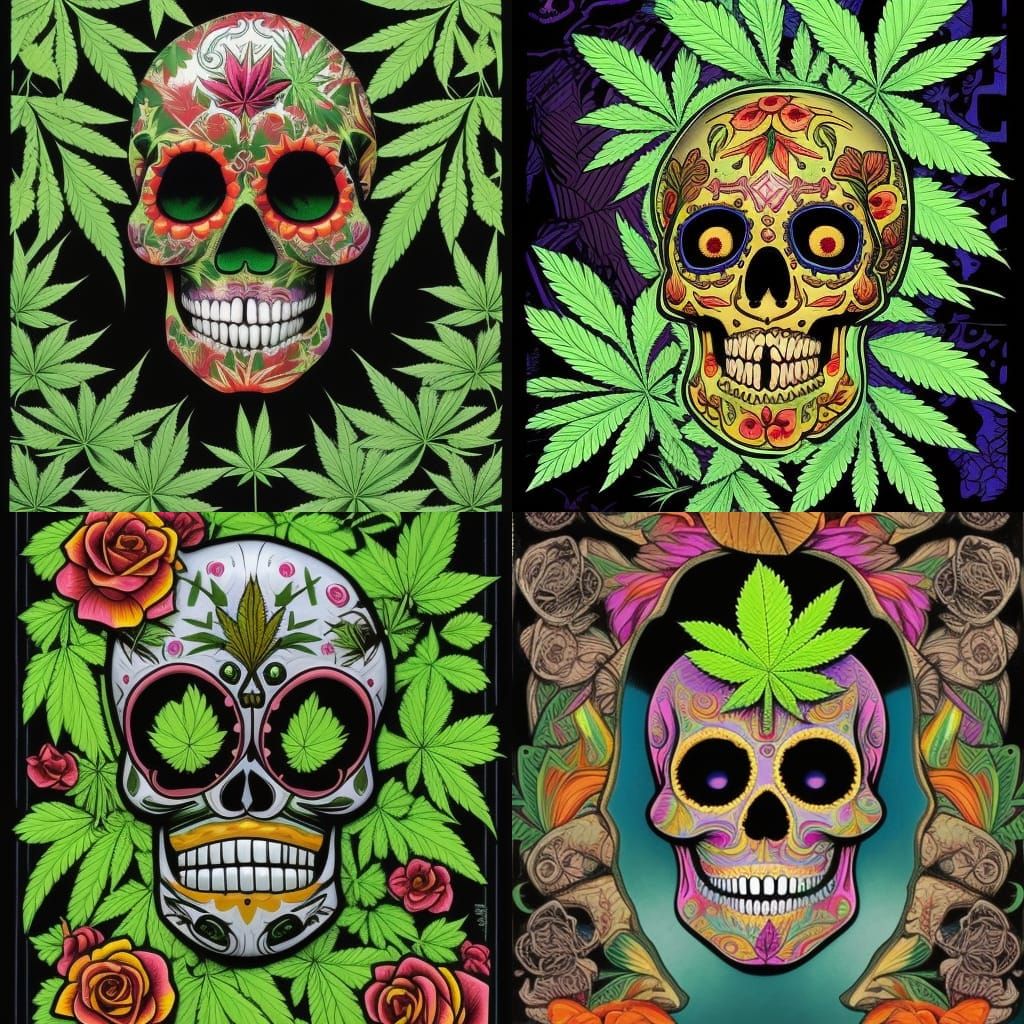 Cannabis skull