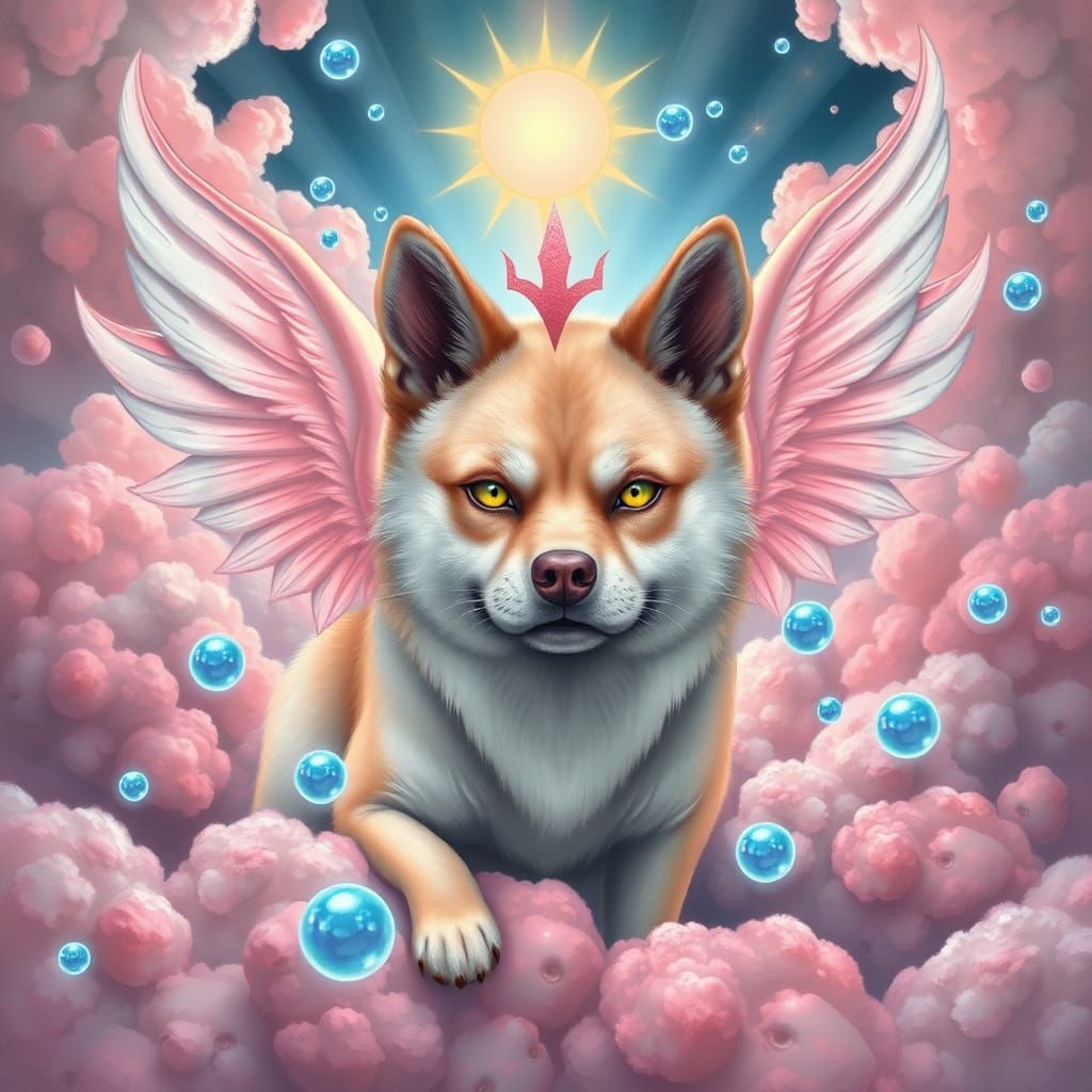 Shiba-Inu Spirit in Ethereal Realms