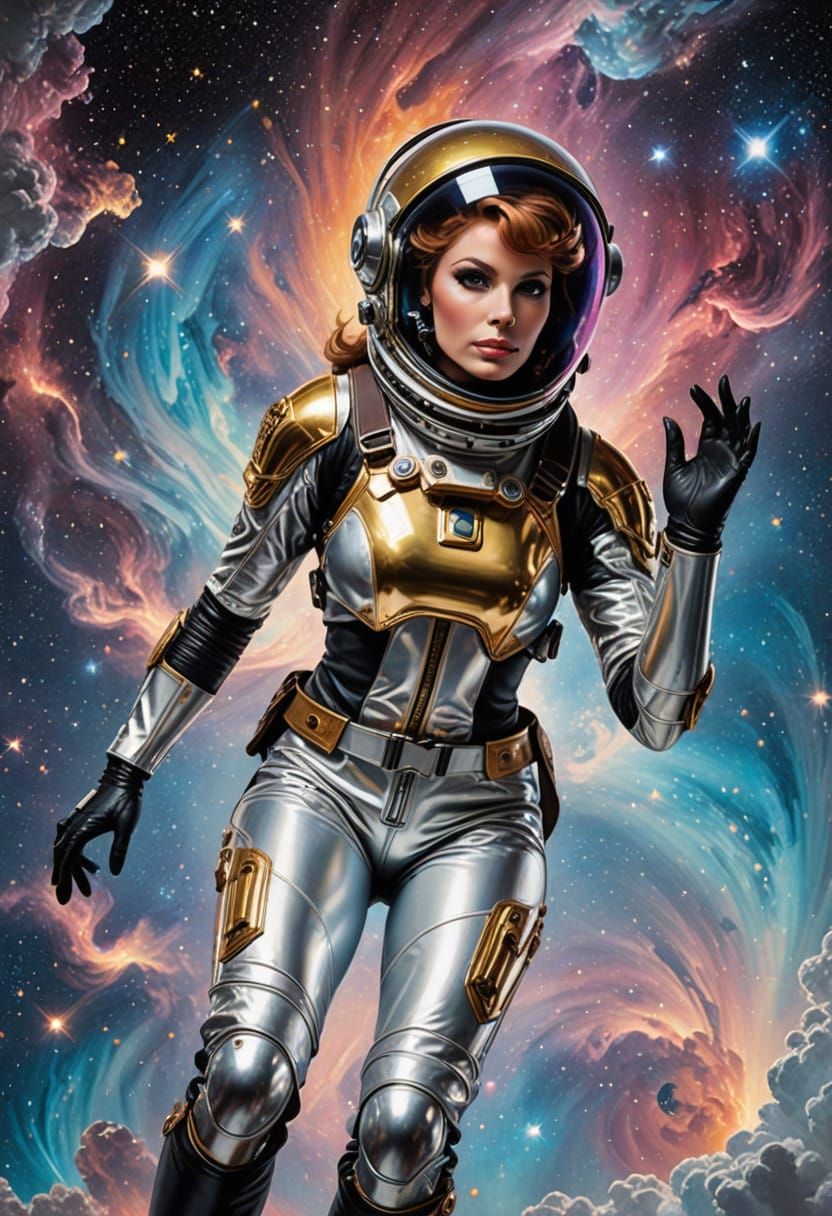 Baroque Space Goddess in Orbit