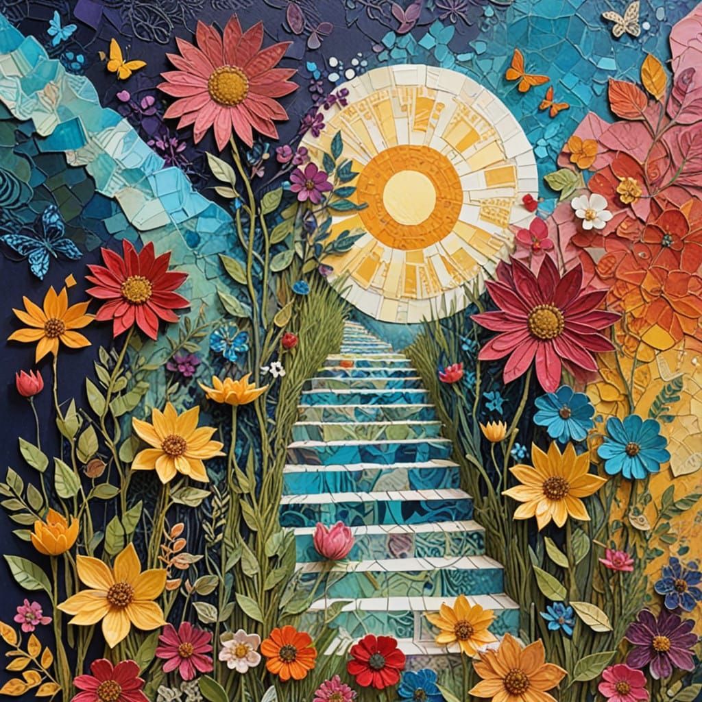 Whimsical Floral Fantasy on a Sunny Day