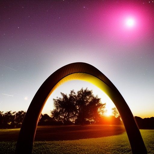 Ethereal Alien Portal Shimmers in the Sky