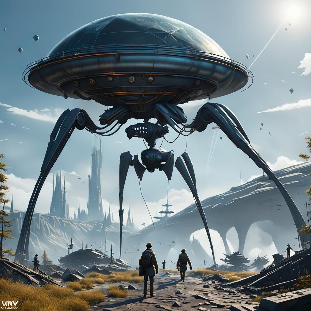 War of the Worlds in 3D Anime Style