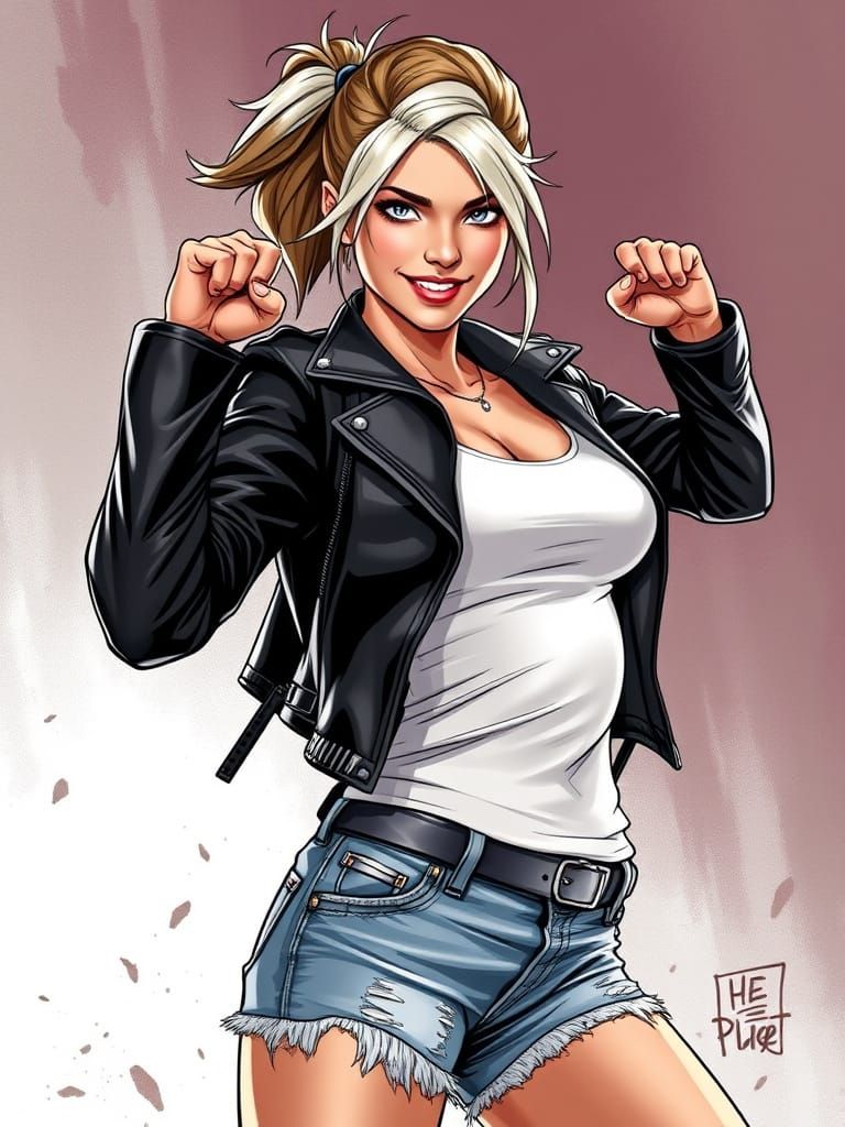 Jayden Bartels as Rogue in X-Men Comic Book Style