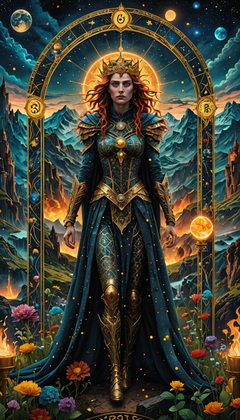 The World Tarot Card: Epic Digital Illustration
