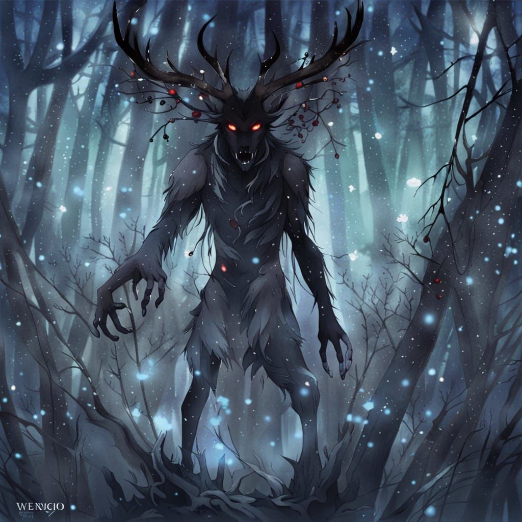 Anime Style Wendigo Illustration