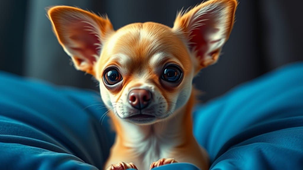 Hyperrealistic Chihuahua with Soulful Eyes, 8k Concept Art