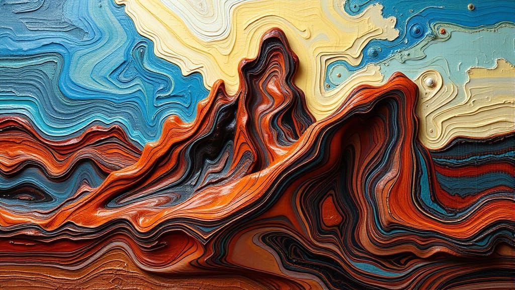 Liquid Coffee Sculptures in Neo-Impressionist Style