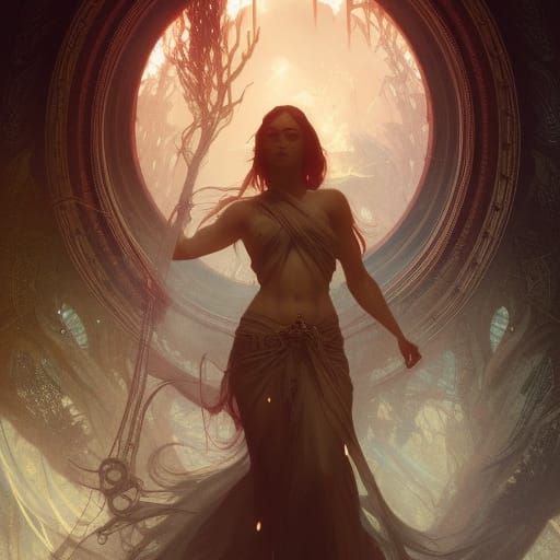Fantasy Goddess in Dark Fantasy Concept Art