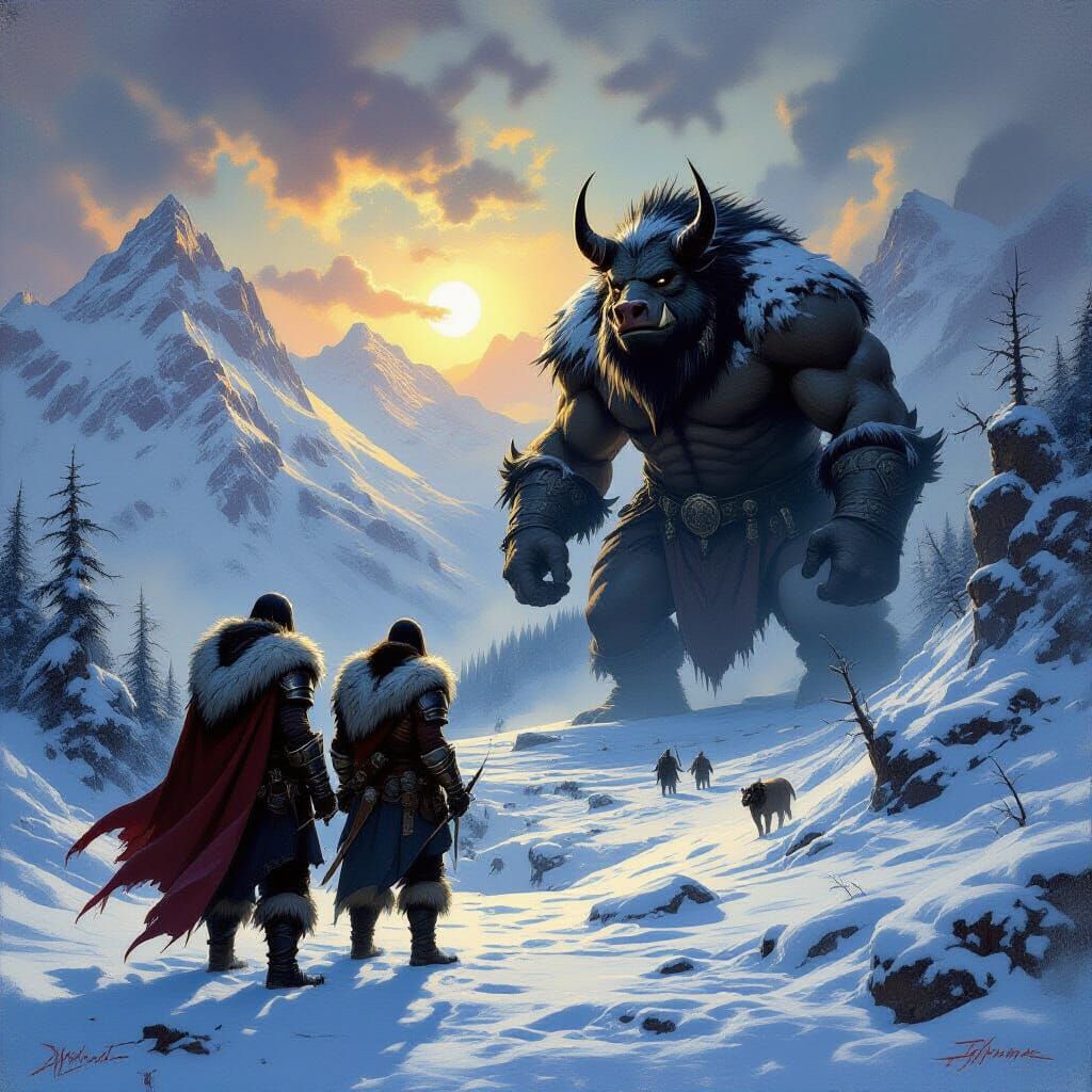 Winter Quest: Trolls and Knights in Mysticus Mountains