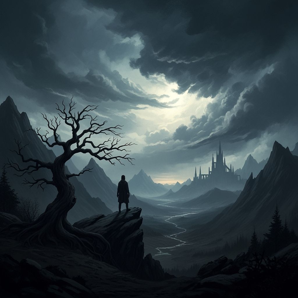 Grimdark Landscape in Romantic Style