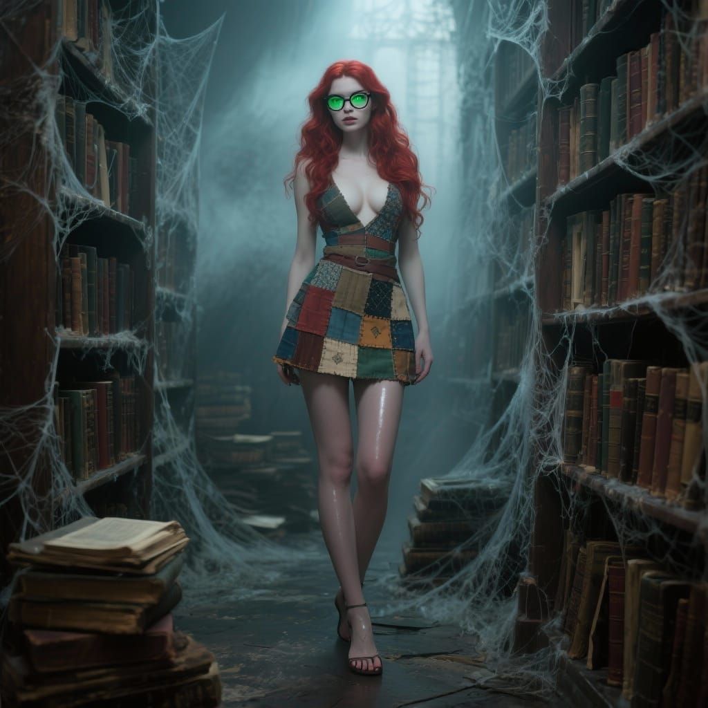Sensuous Librarian in Ghostly Library