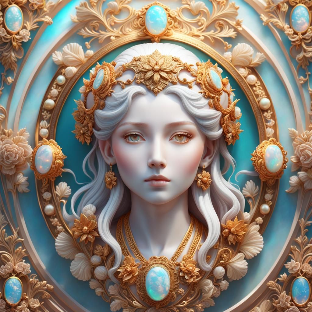 Anime Style Cameo of a Woman in Shell