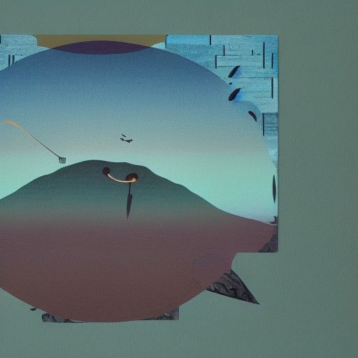 Narwhal in Dystopian Hudson River School Style