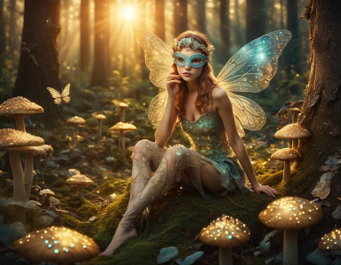 Radiant Fairy Ball in Enchanted Forest