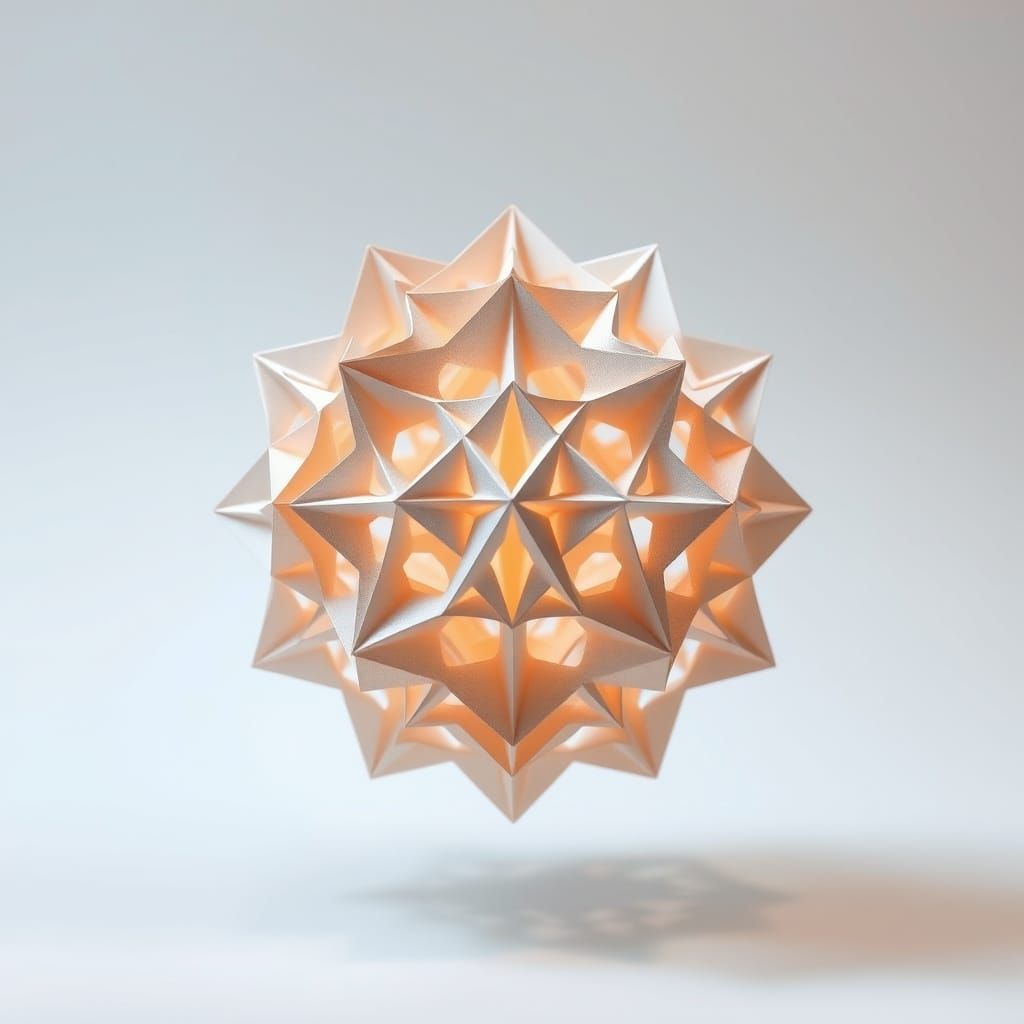 Floating Geometric Paradox Papercraft Sculpture