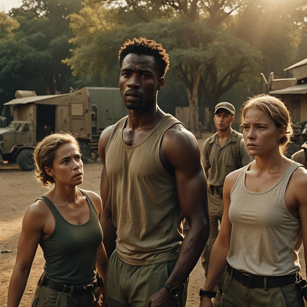 Dramatic Rescue of Couple in Golden Hour Light