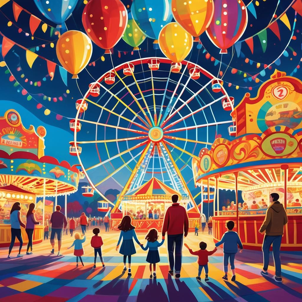 Family Fun at a Colorful Carnival