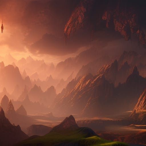 Fantastical Orbs in Detailed Matte Painting