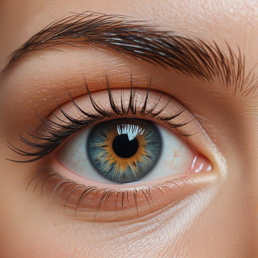 Surreal Eye Close-up in Oil Painting Style