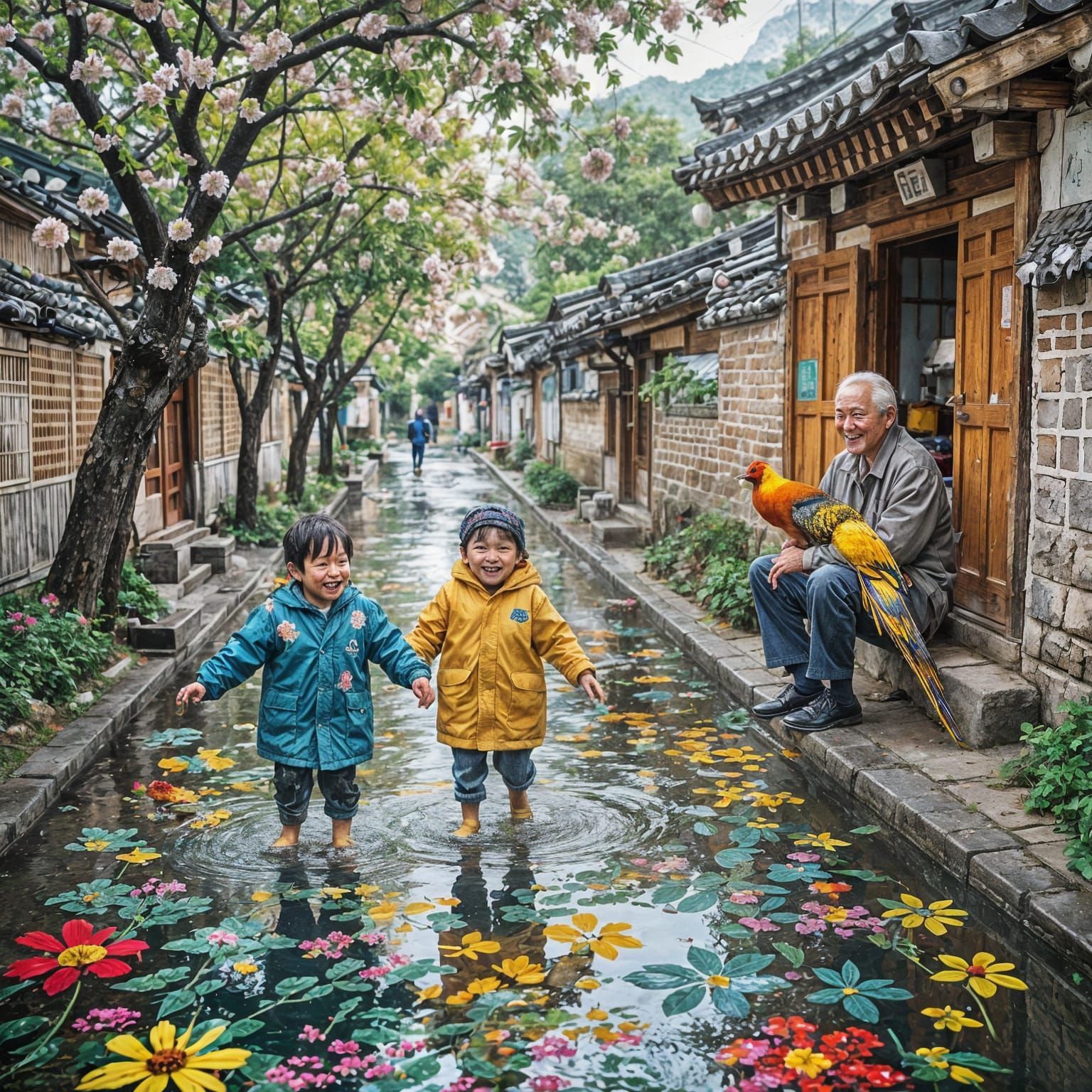 South Korean Village Awakens with Invisible Flower Art