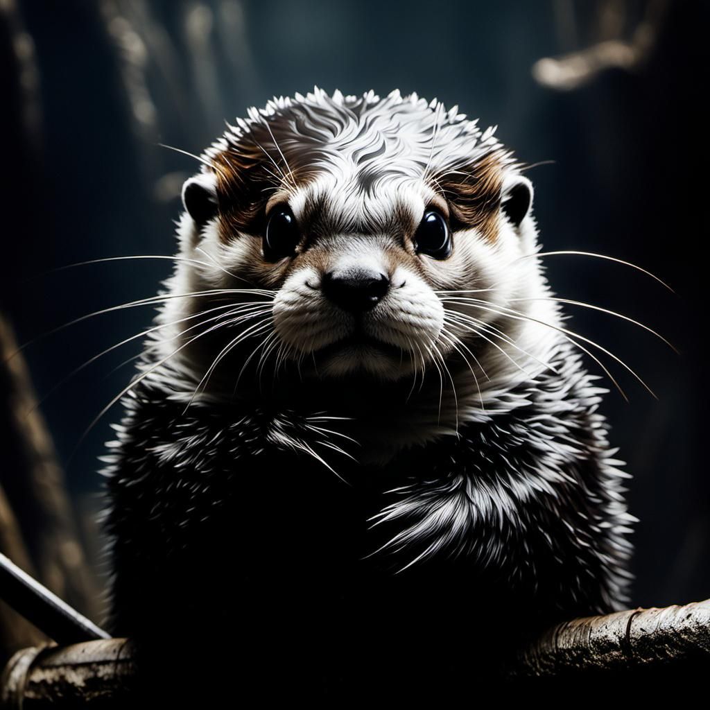 Demonic Cyborg Bear in Volcanic Hyperspace