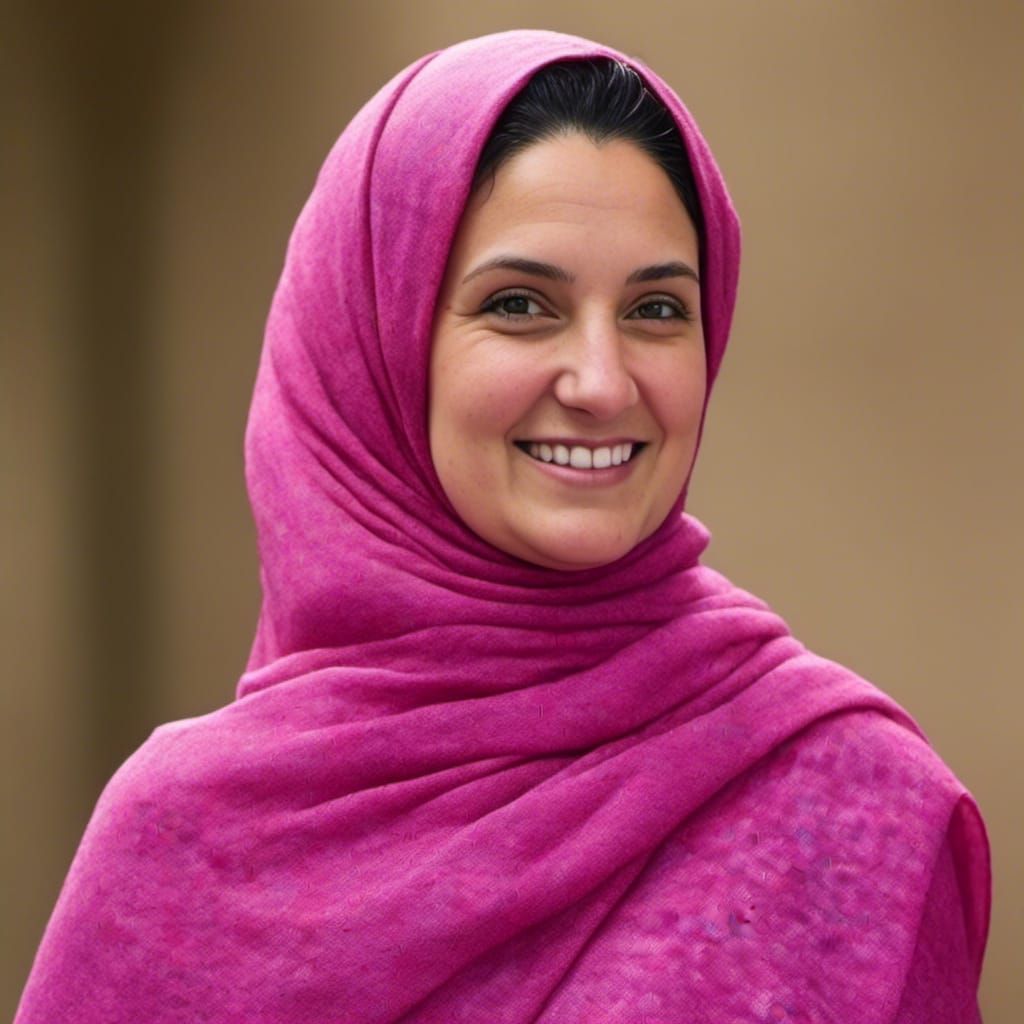 Curvy Model in Hijab: Professional Portrait