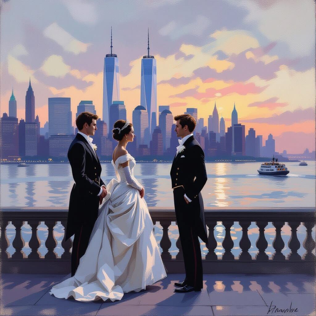 Royal Family Portrait in Degas Style