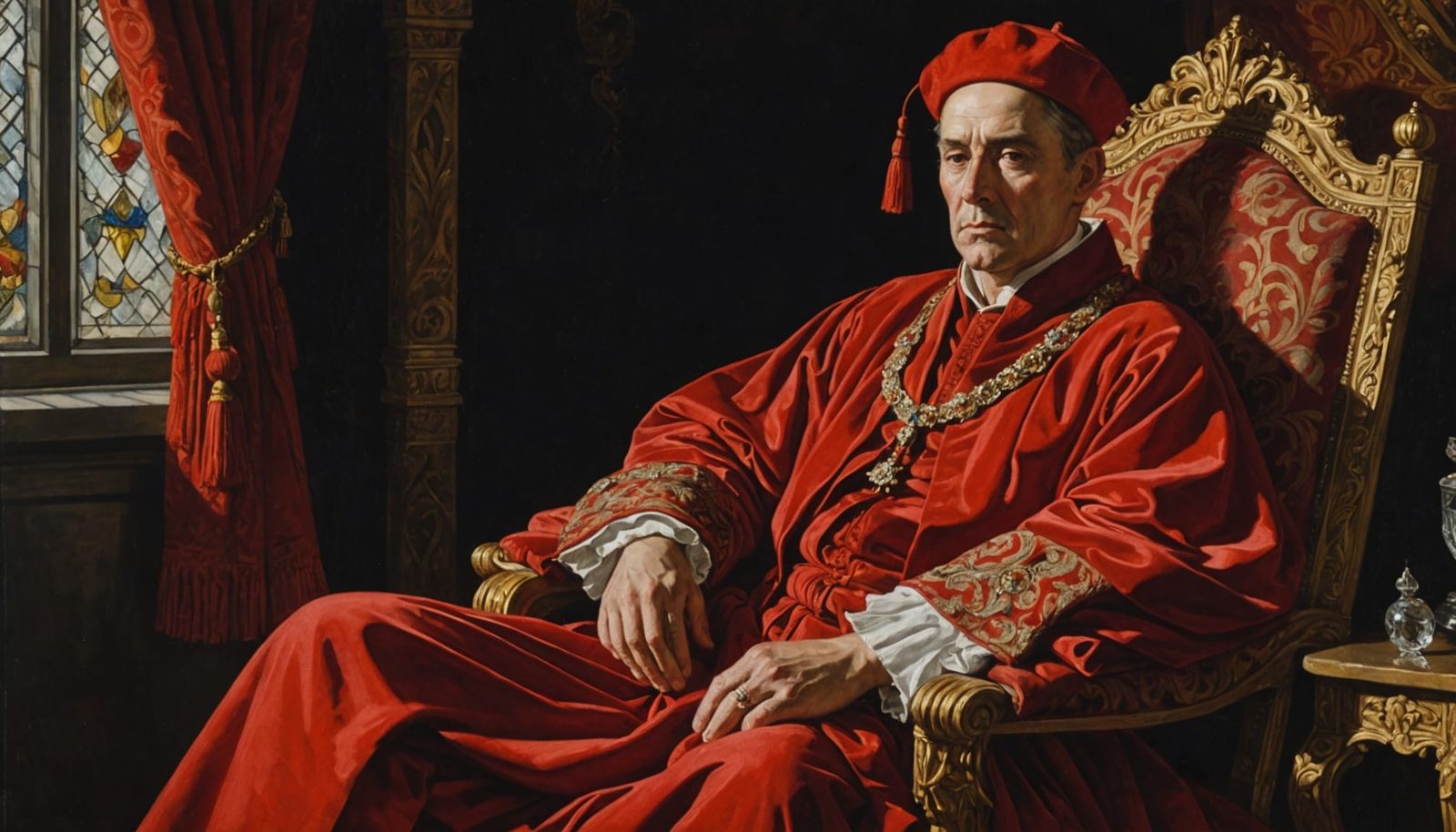 Elegant Scholar Lost in Thought