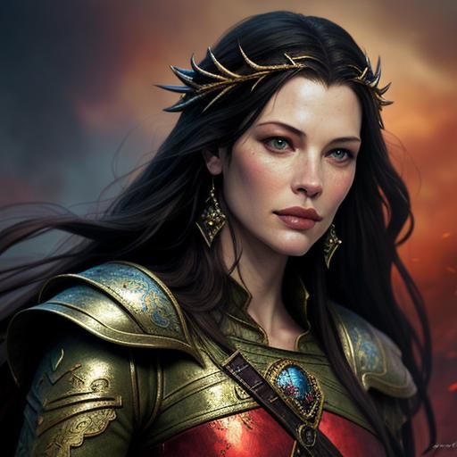 Hyperrealistic Arwen Portrait with Dramatic Lighting