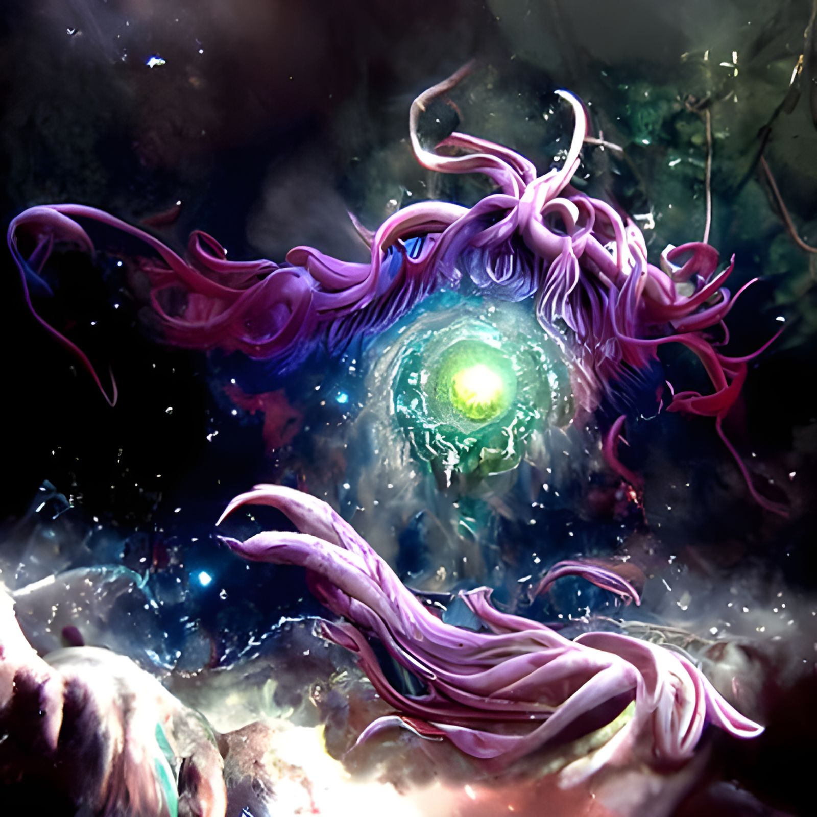 Lovecraftian Celestial Being in Cel Shading