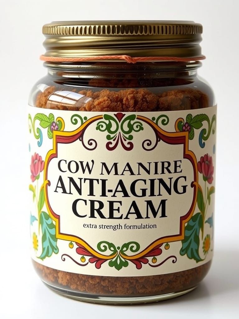 Fancy Cow Manure Cream in Art Deco Style