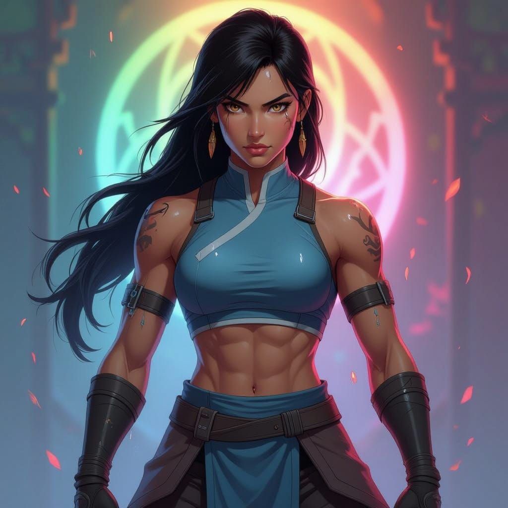Sleek Avatar Korra, Muscular and Confident in Stunning 8K Co...