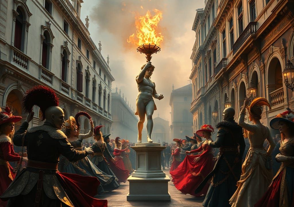 Venice Carnival Masquerade Dance in Baroque Style