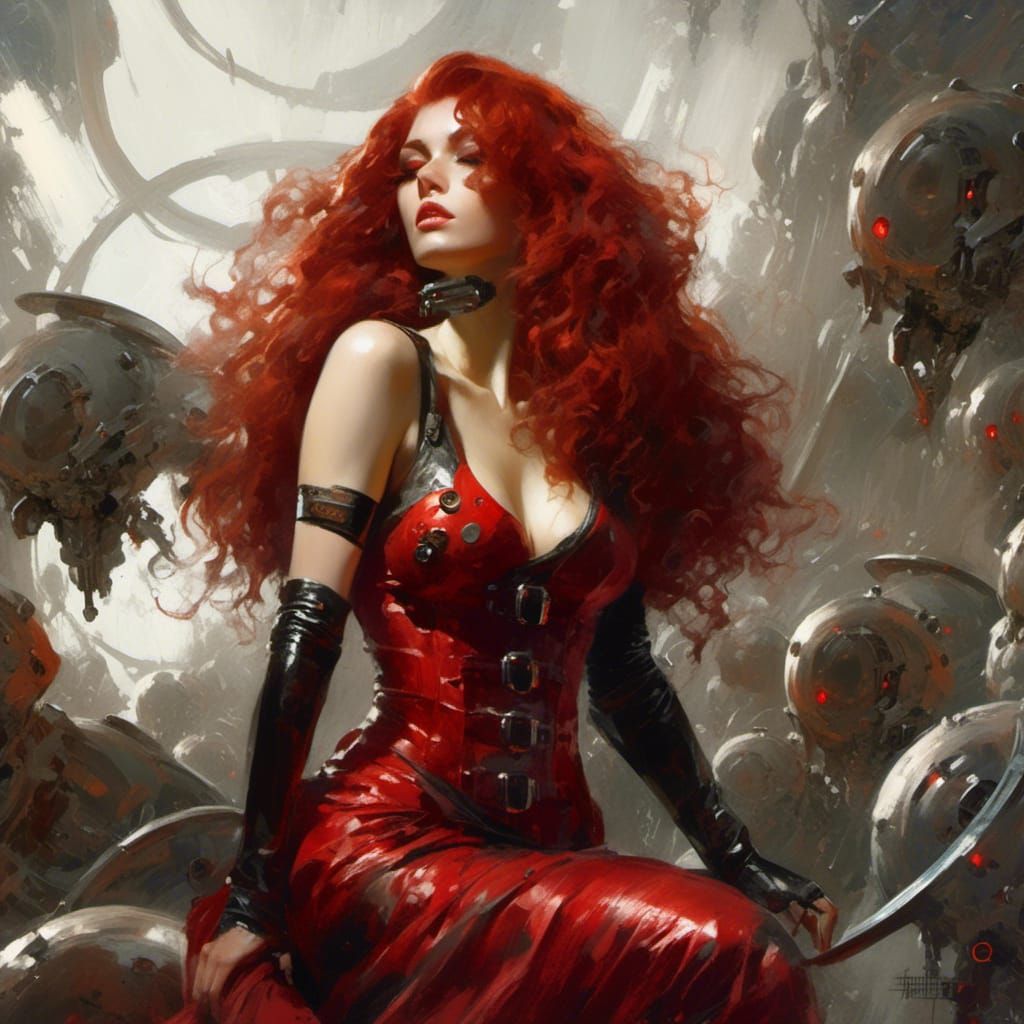 Sister of Silence Portrait in Science Fiction Style