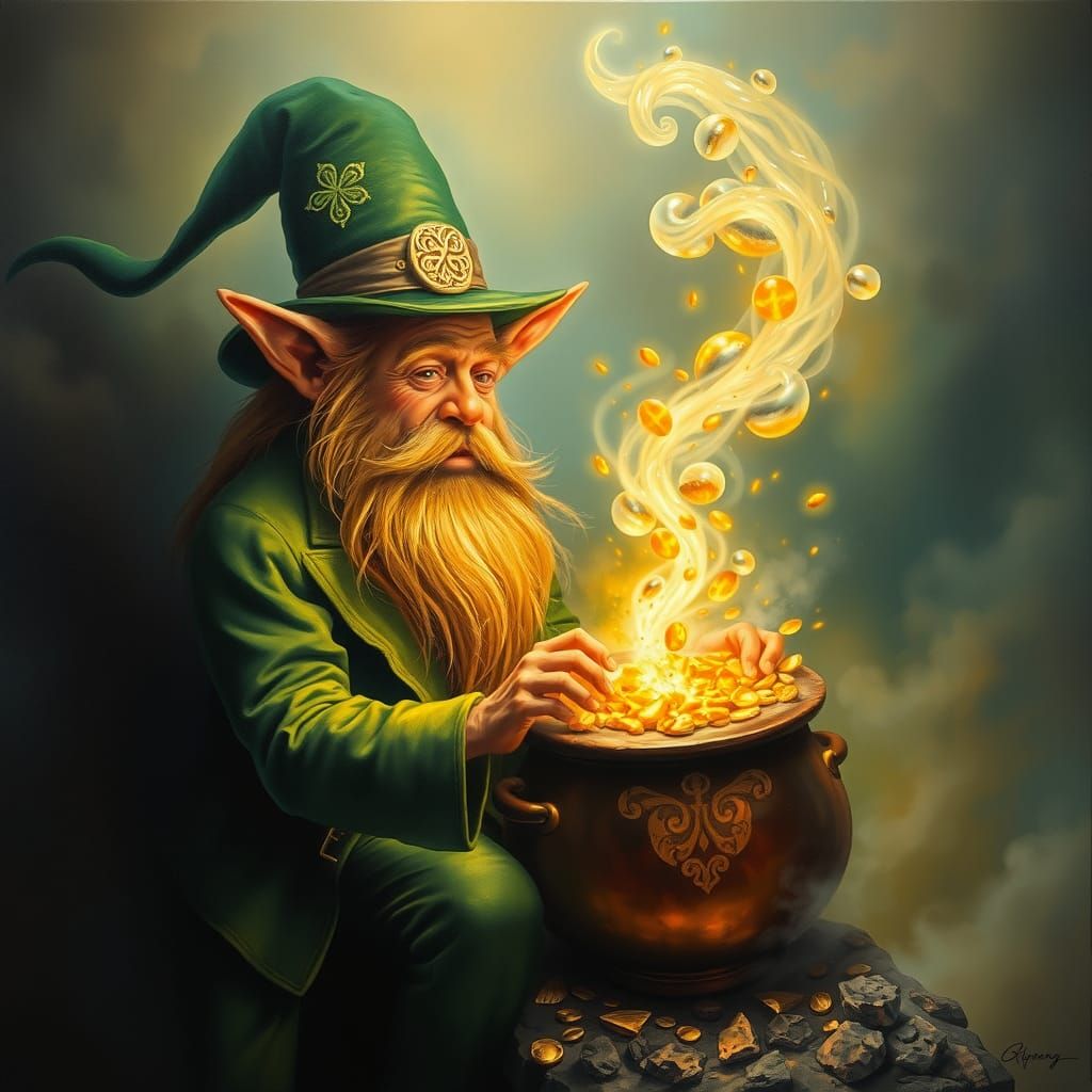 LEPRECHAUN AND POT O' GOLD