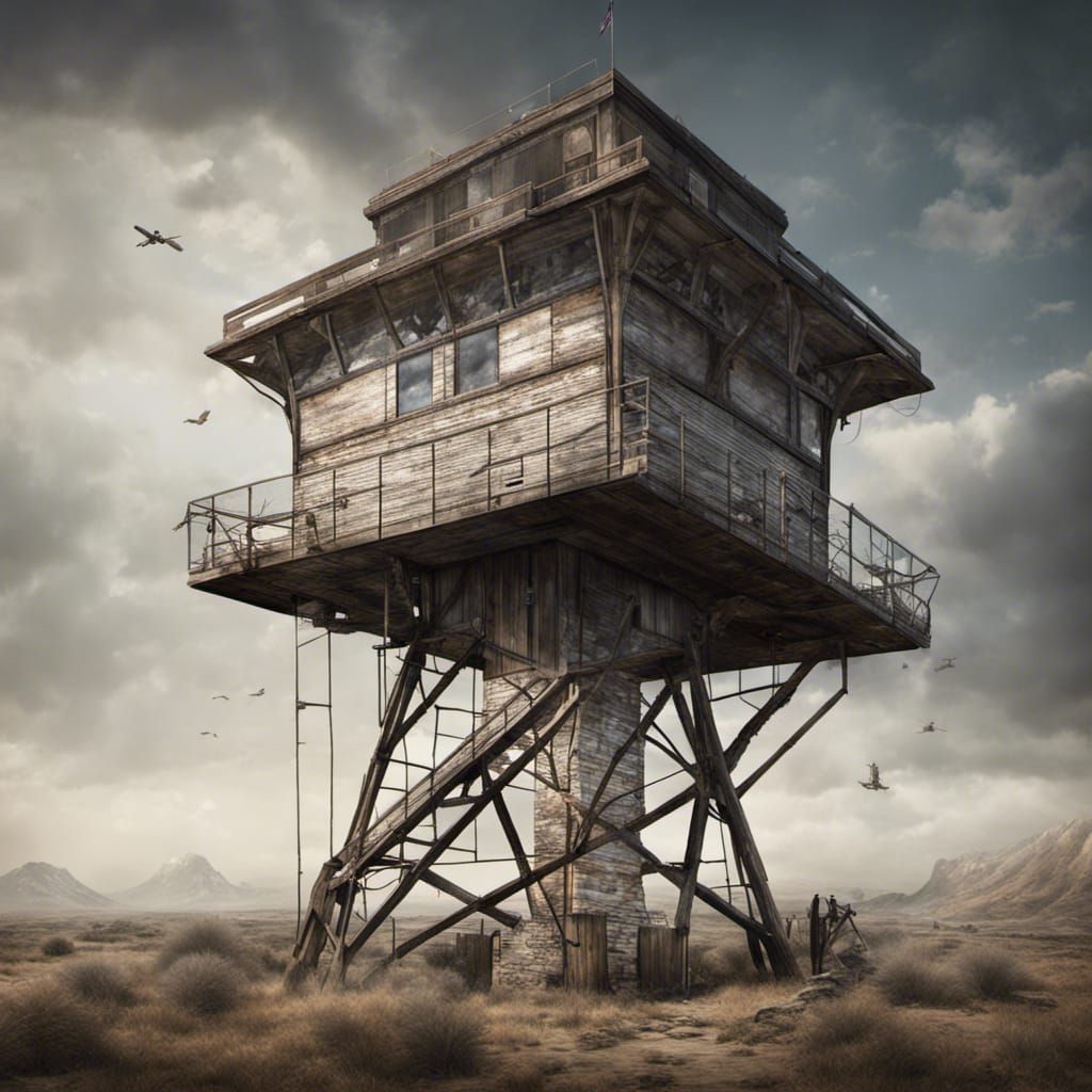 Modern American Watch Tower in High Detail