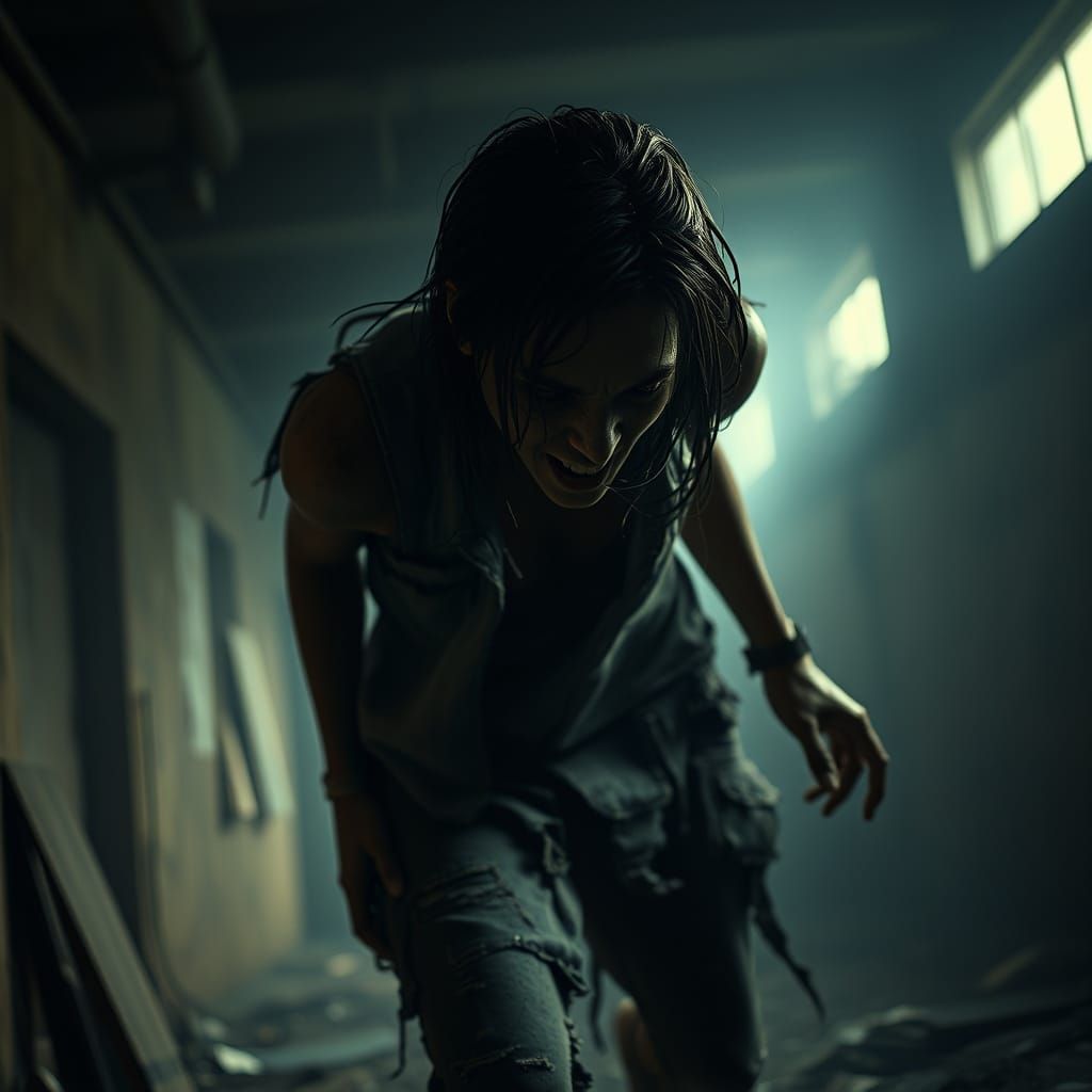 Gritty Post-Apocalyptic Infected in Tattered Clothing