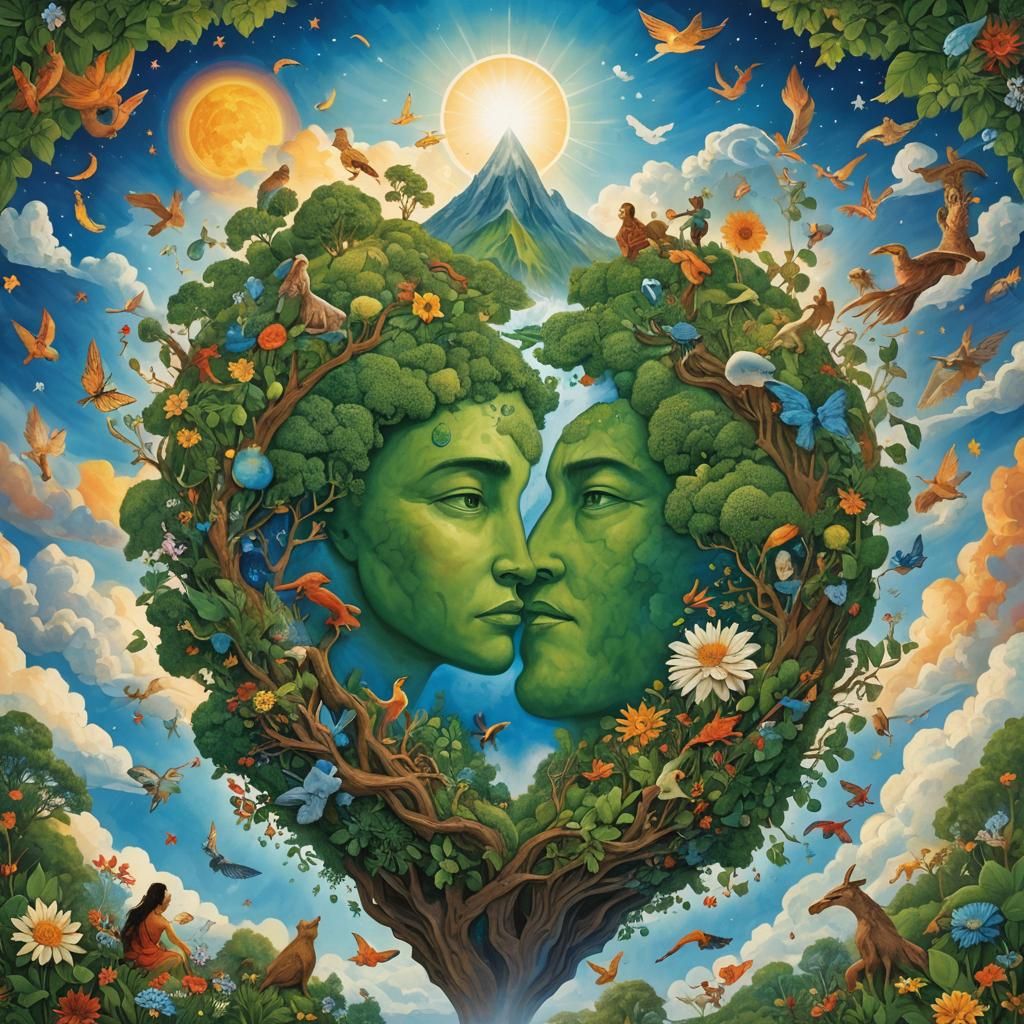 Mother Earth and Father Sky Conceptual Art
