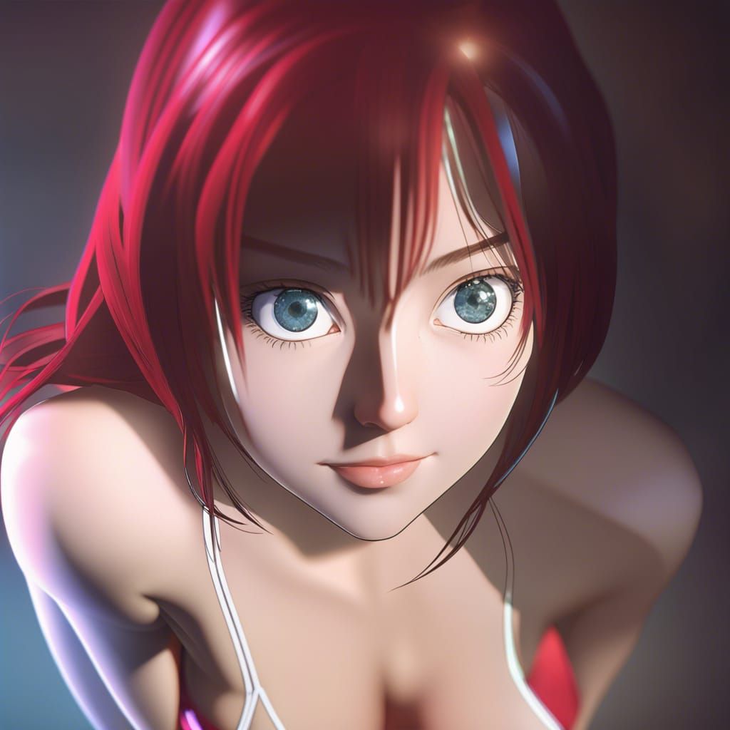 Anime girl in bikini