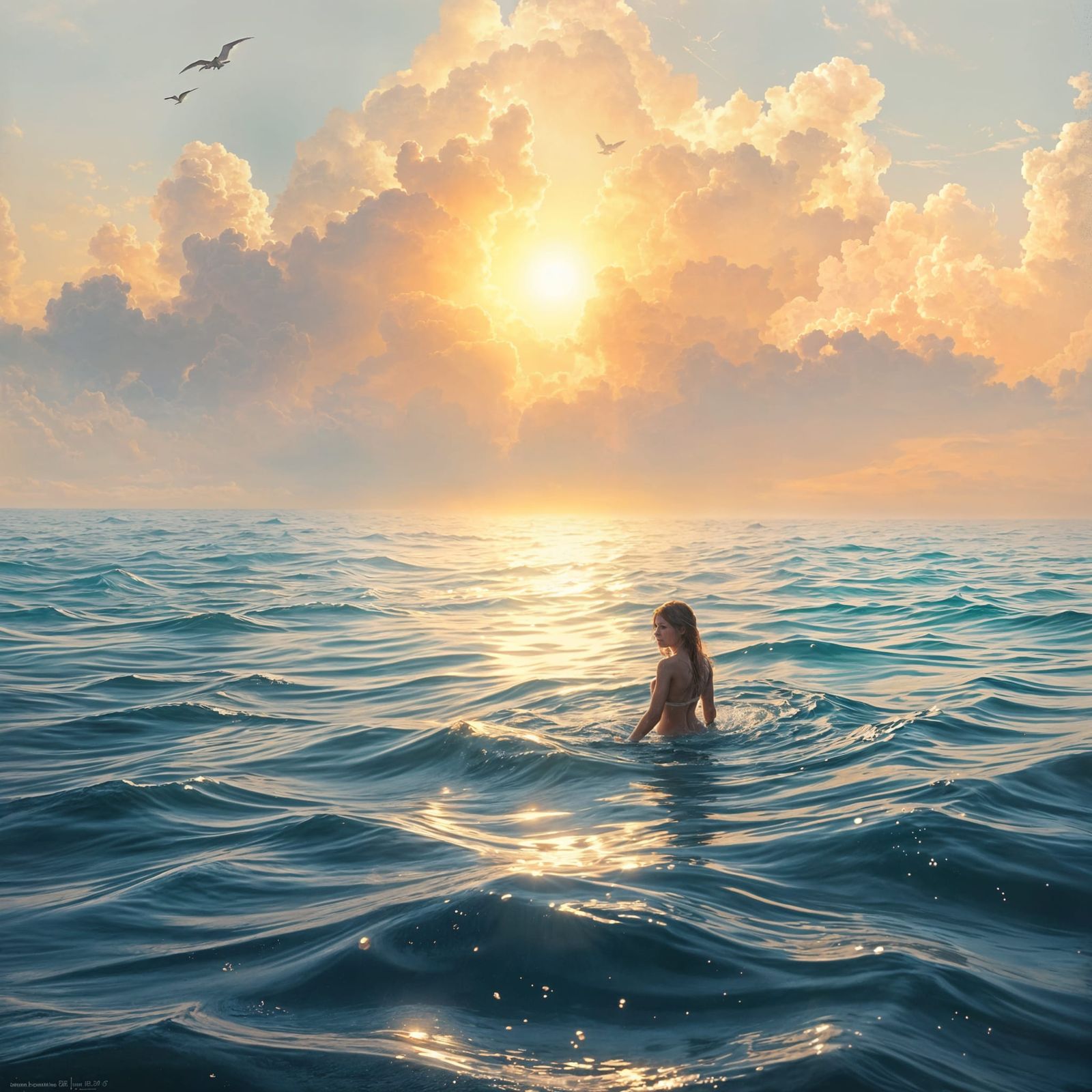 Surreal Divine Encounter in Soft Focus Realism