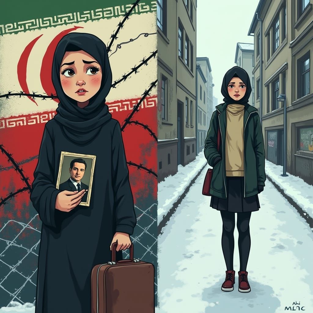 Young Marji Stands Against Oppression in Iranian Style