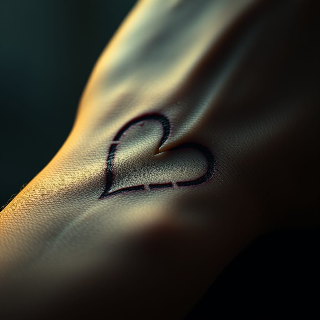 A Heartbreaking Wrist Scar in Moody, Cinematic Lighting