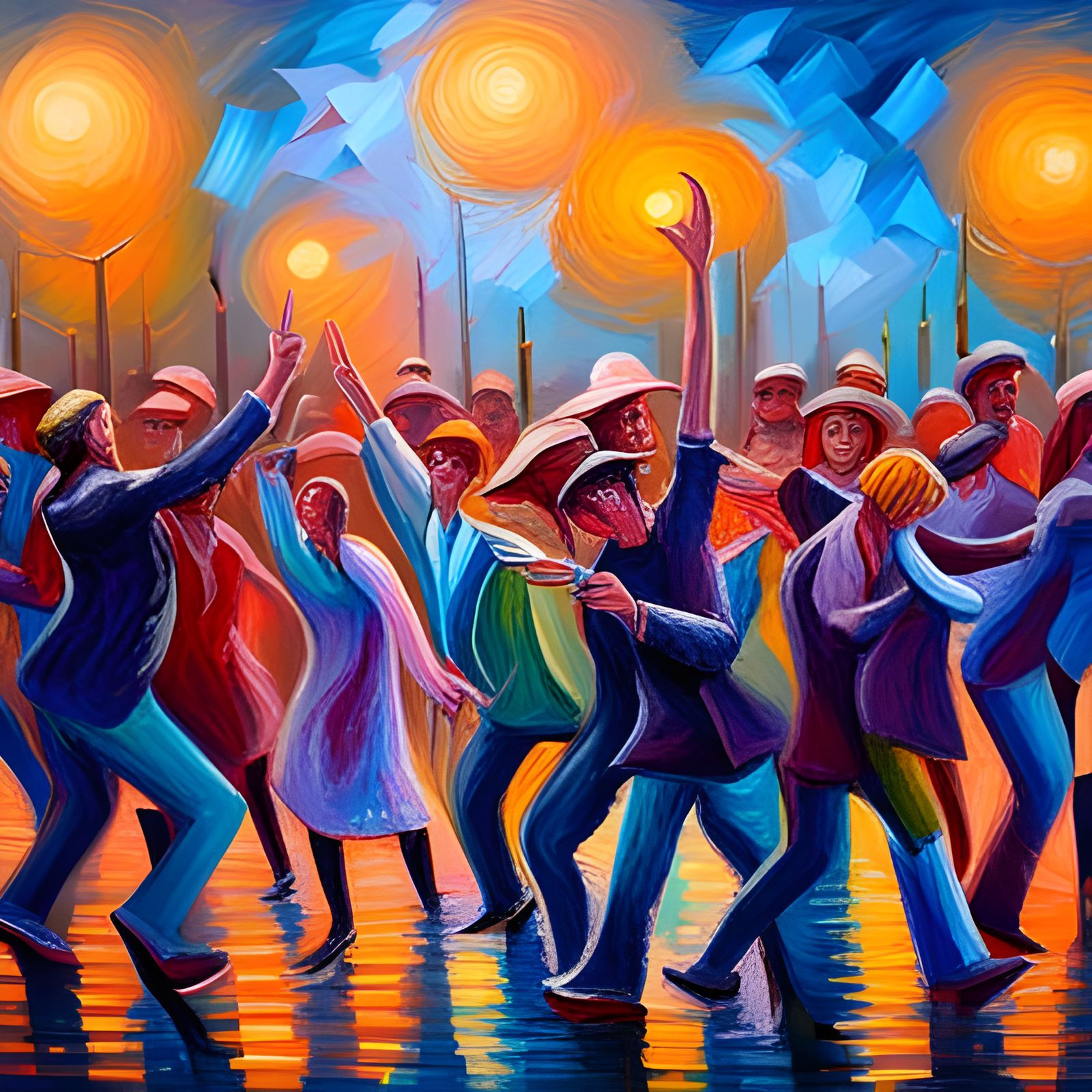 Silent Hill Rave: Neo-Impressionist Oil Painting